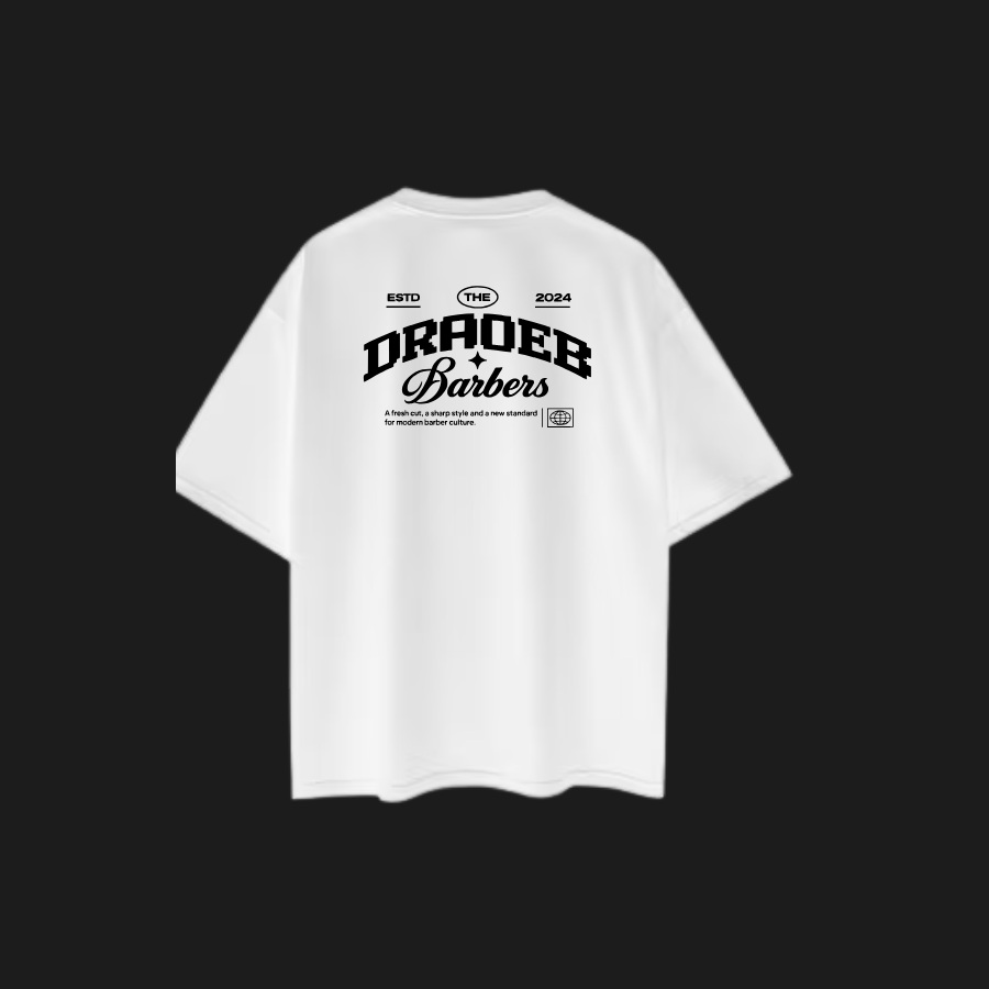 Camiseta Blanca Barbers, trasera
