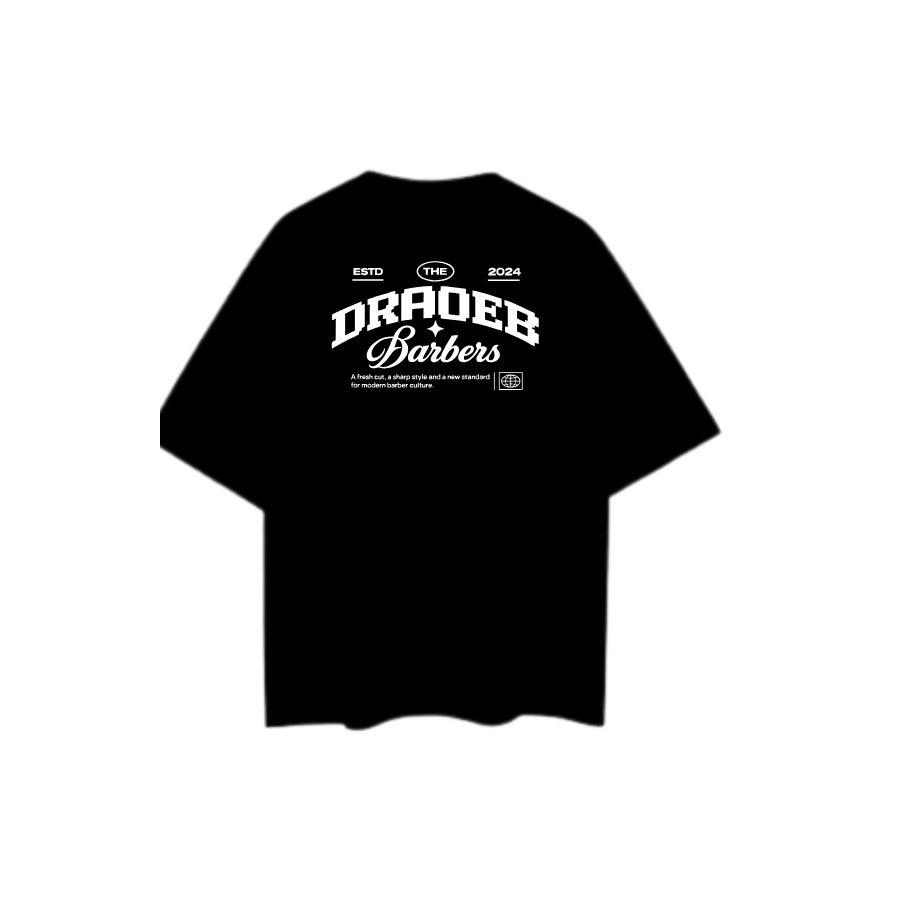 Camiseta Negra Barbers, trasera
