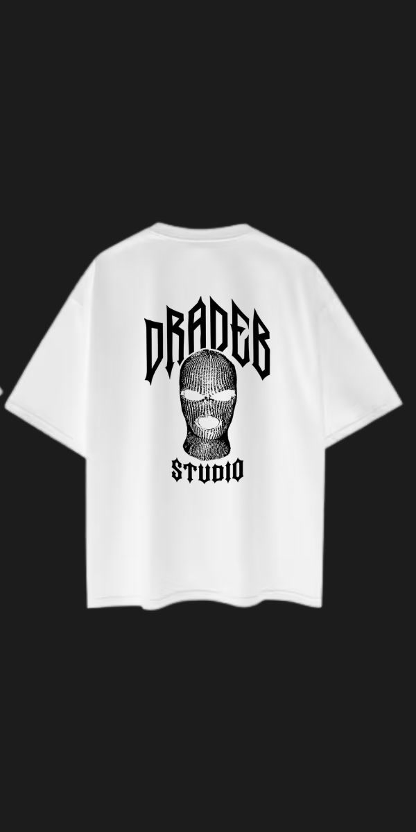 Camiseta Blanca Máscara, trasera